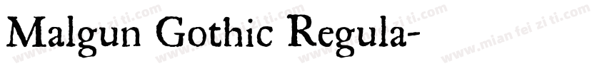 Malgun Gothic Regula字体转换